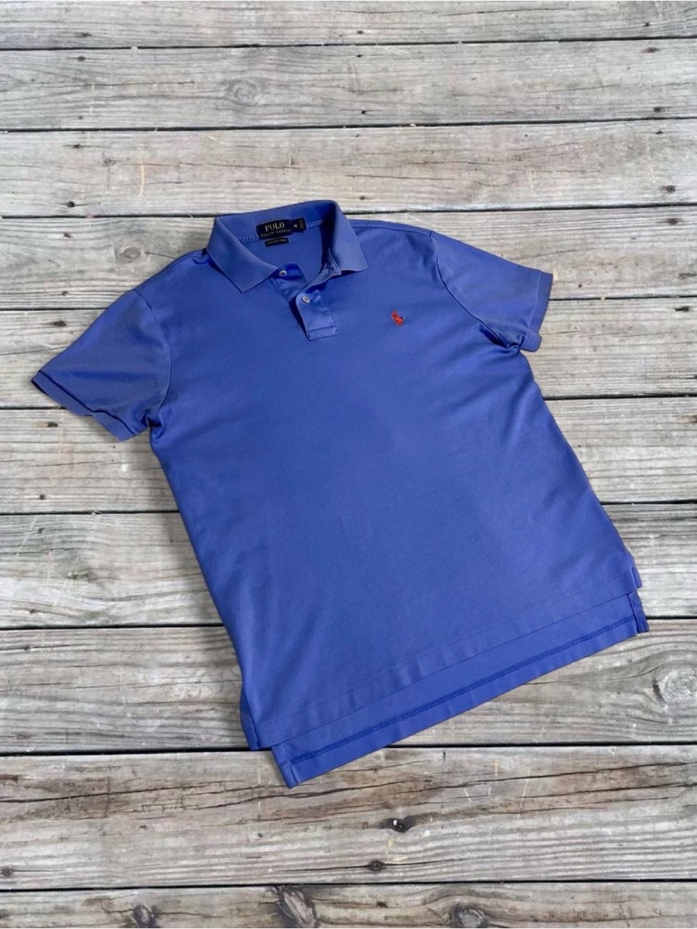 Polo Ralph Lauren Men’s Blue Pima Soft Touch Short Sleeve Polo Shirt